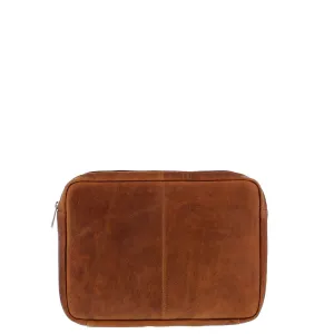 Plevier Polanco laptop sleeve 12 inch cognac