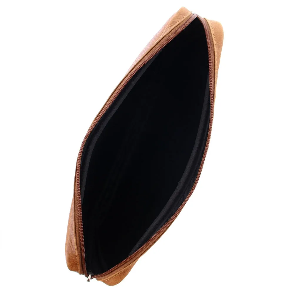 Plevier Polanco laptop sleeve 12 inch cognac