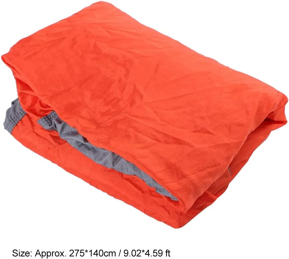 Portable Camping Hammock with Tree Straps, Lightweight Nylon Taffeta Hanging Bed, Easy Installation, Strong 200kg Capacity, Durable and Breathable for Outdoor Travel (Grey red)