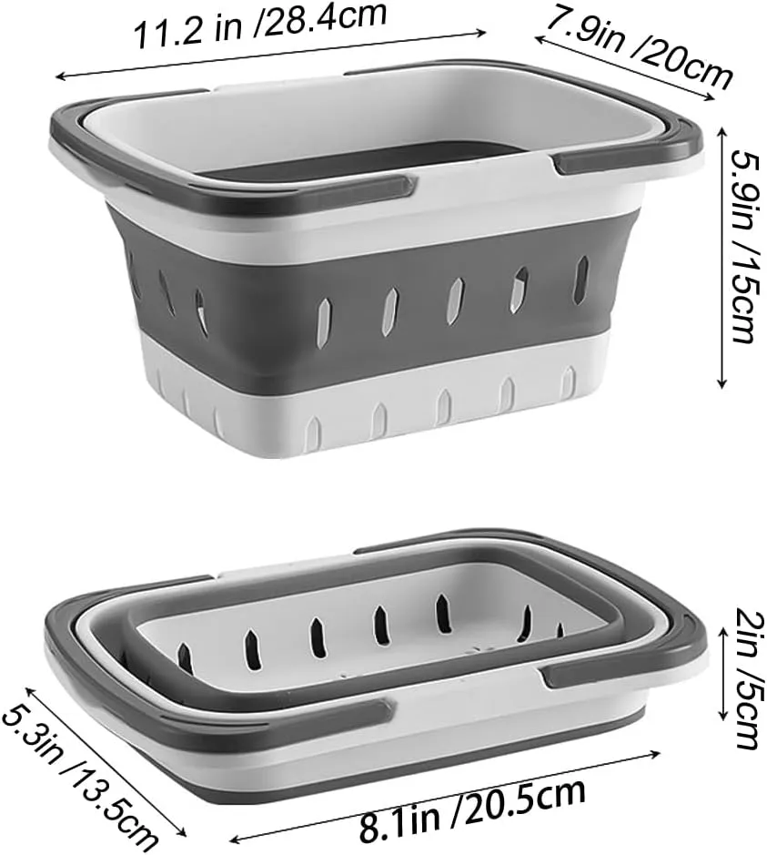 Portable Folding Plastic Bath Caddy with Handle, Perforated, Travel Bathroom Organizer for Bedroom, Bathroom, Shower, Dorm Room, Camping and RV Use (Orange, 2 pack)