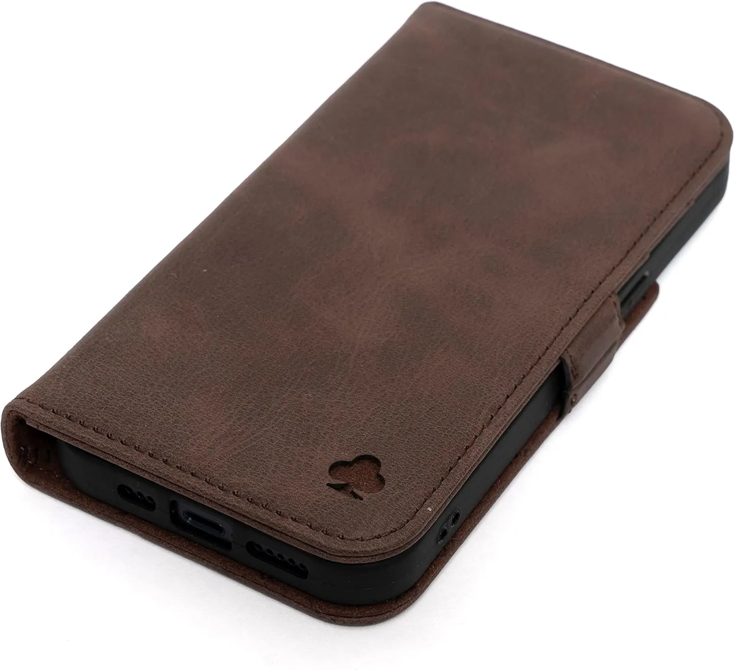 Porter Riley - Leather Case for Samsung Galaxy S24 Plus. Premium Genuine Leather Stand Case/Wallet/Cover (Chocolate Brown)