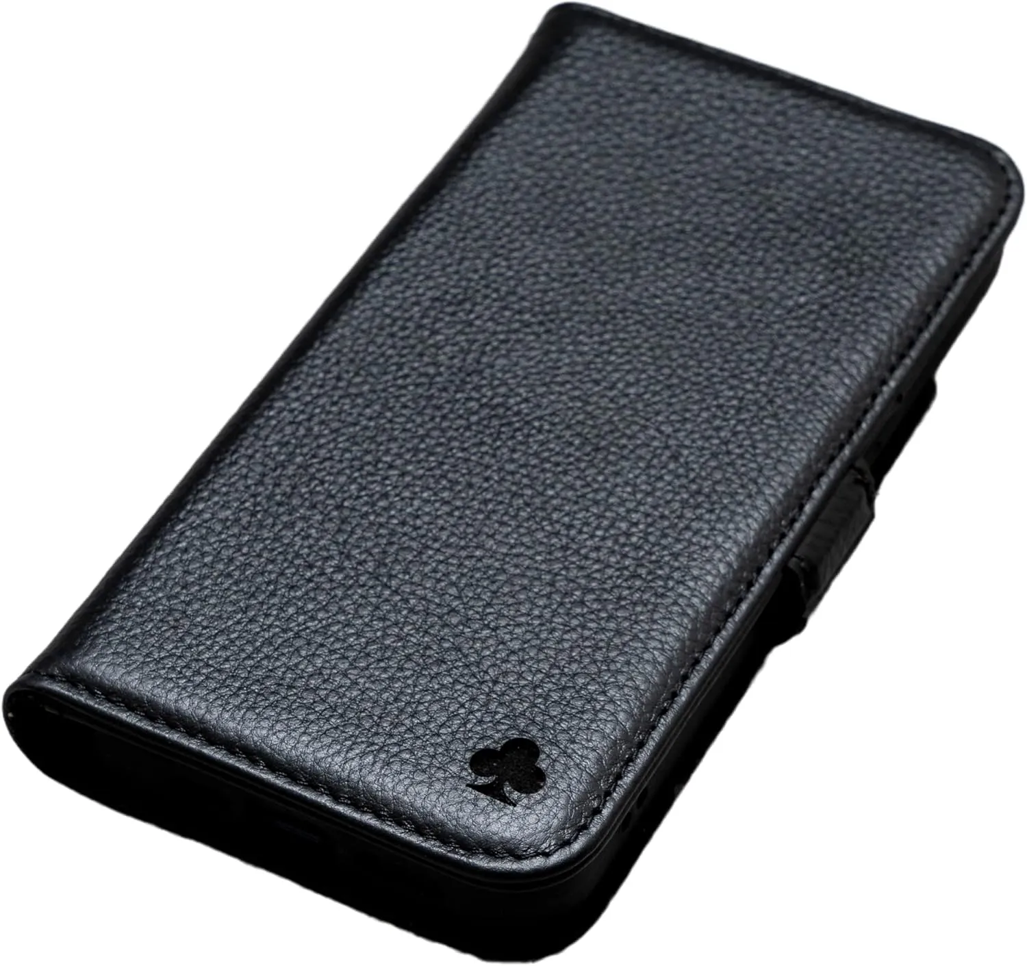 Porter Riley - Leather Case for Samsung Galaxy S24 Plus. Premium Genuine Leather Stand Case/Wallet/Cover (Pure Black)