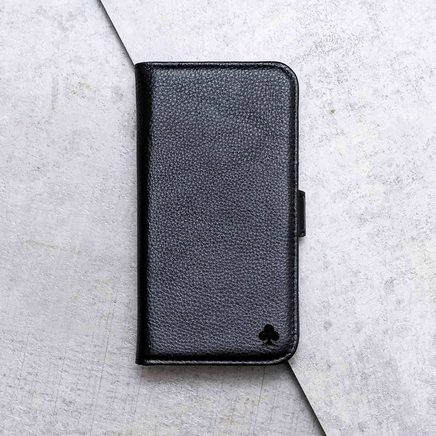 Porter Riley - Leather Case for Samsung Galaxy S24 Plus. Premium Genuine Leather Stand Case/Wallet/Cover (Pure Black)