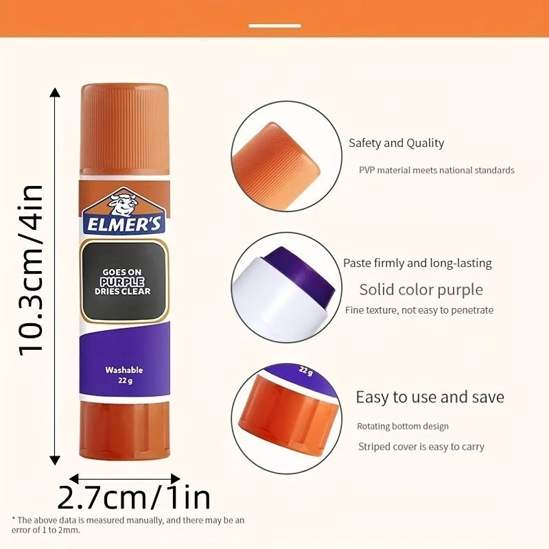 Primary School Glue Stick Washable Cow Head Glue Handmade Glue 8g Color Changing Glue Stick High Viscosity Solid Glue Strong Makeup To Cover Eyebrows