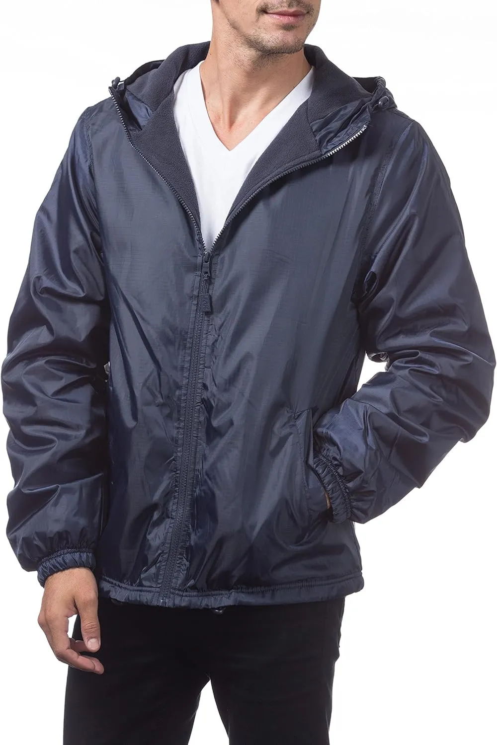 Pro Club Fleece Lined Windbreaker Jacket