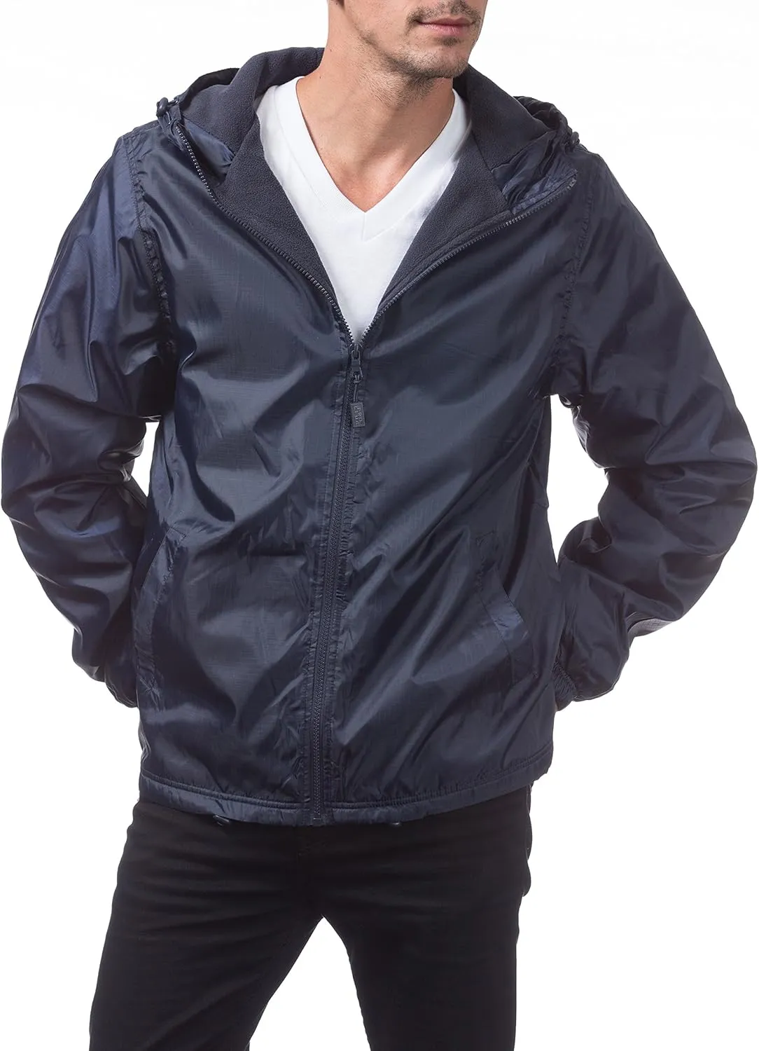 Pro Club Fleece Lined Windbreaker Jacket