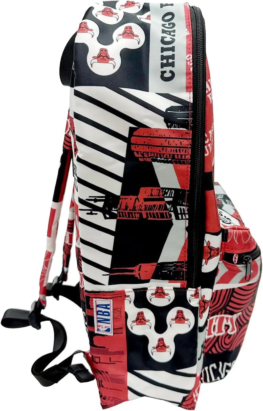 Pro Specialties Group Chicago Bulls basketball travel backpack, hiking, gym Backpack durable bag designed for men and women. Ideal for Adults, extra-large & waterproof use for various activities