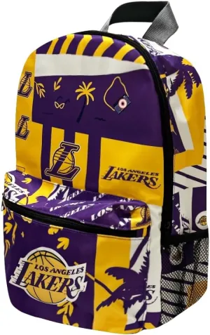 Pro Specialties Group Los angeles Lakers basketball travel backpack, hiking, gym Backpack durable bag designed for men and women. Ideal for Adults, extra-large & waterproof use for various activities