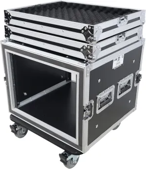 ProX T-8RSP 8U ATA Shockproof Flight Road Case for Amplifier Rack Mount Module, 20" Rail Depth