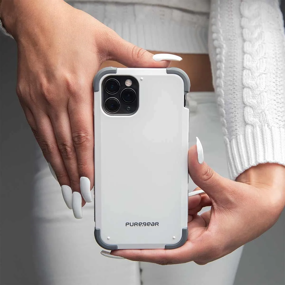 PureGear DualTek Case for Apple iPhone 14 (2022) 6.1", Military Tested and Approved Protection, Heavy-Duty Durable Protective iPhone 14 Case, Drop Test Certification of 20 ft (Arctic White)