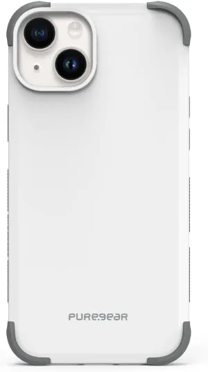 PureGear DualTek Case for Apple iPhone 14 (2022) 6.1", Military Tested and Approved Protection, Heavy-Duty Durable Protective iPhone 14 Case, Drop Test Certification of 20 ft (Arctic White)
