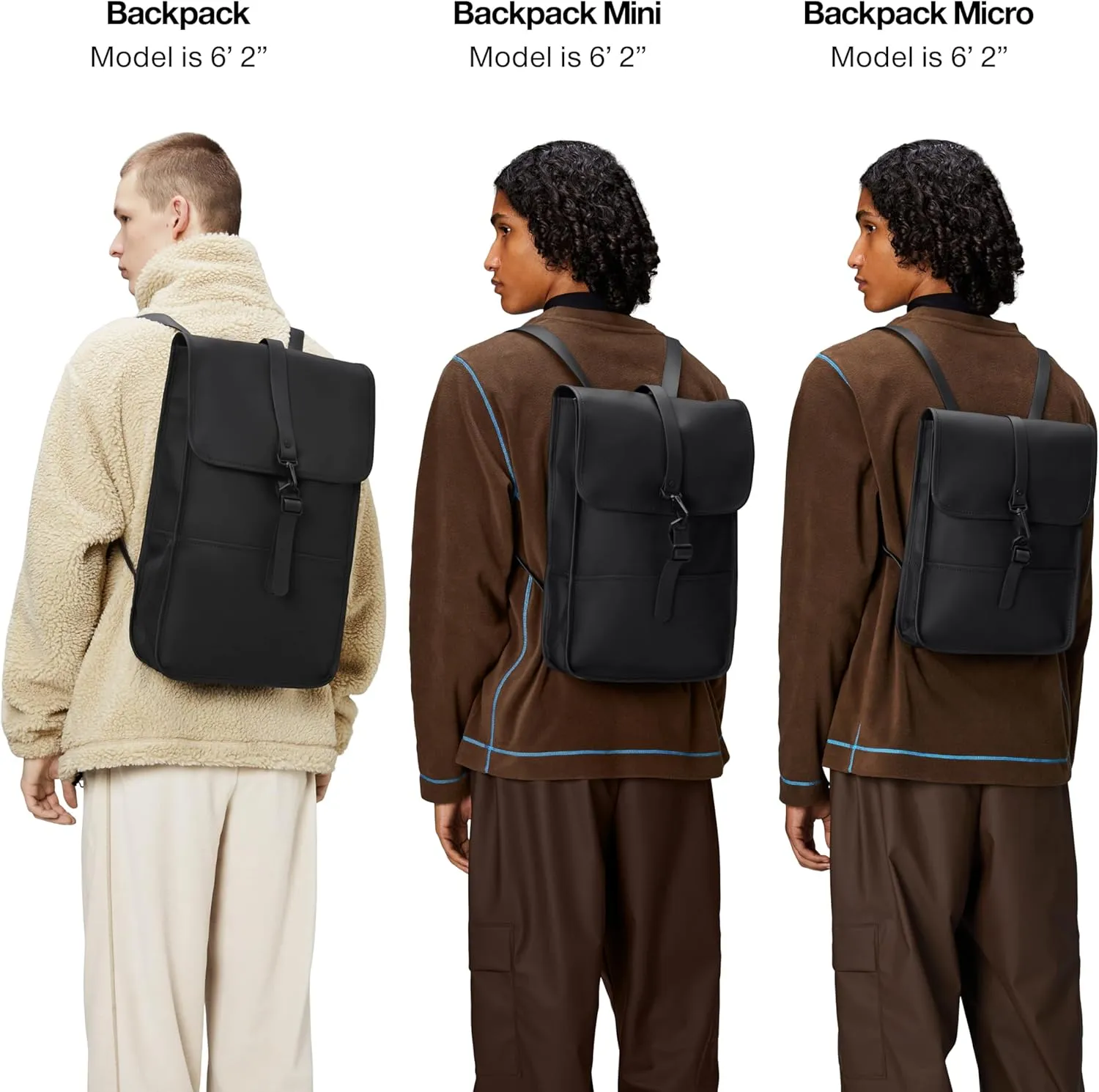 RAINS Backpack Mini - Waterproof Backpack for Men and Women - Laptop Bag for Work or Travel Grey