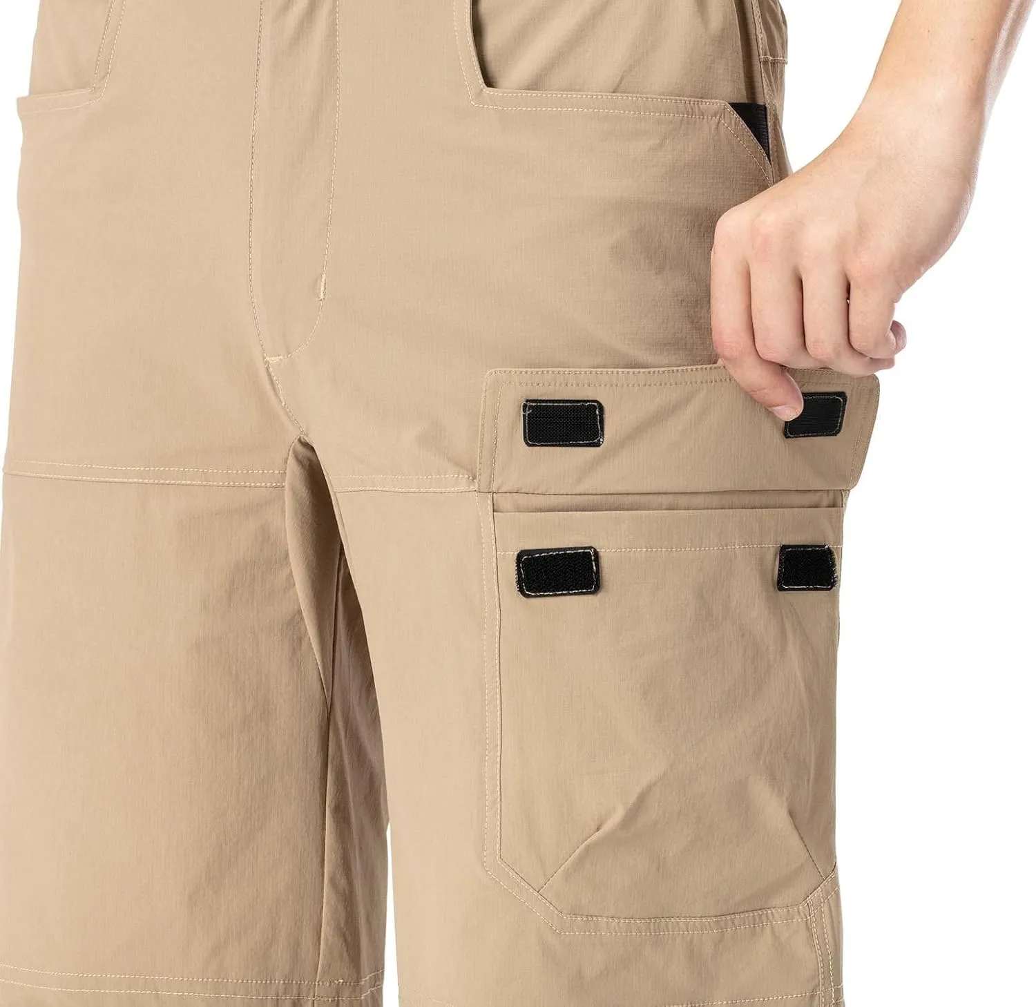 Rdruko Men's Golf Shorts Stretch 9" Quick Dry Lightweight Cargo Hiking Work Outdoor Casual Shorts 5 Pockets