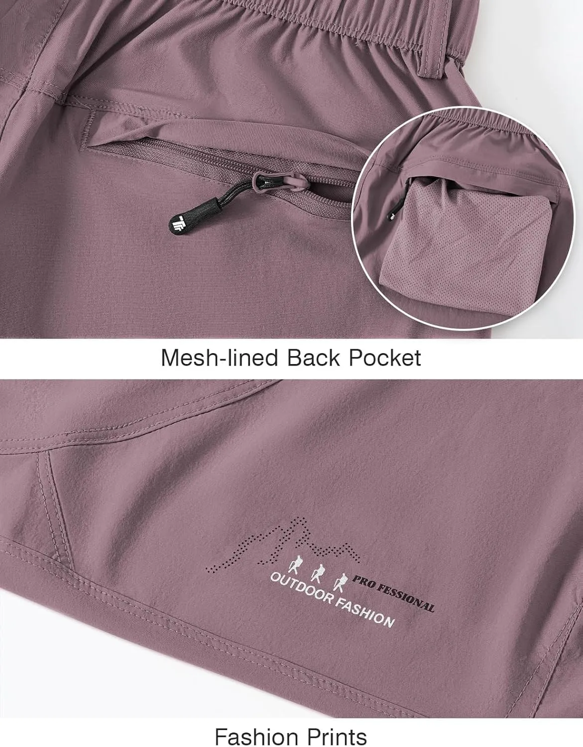 Rdruko Women's Hiking Pants Lightweight Quick Dry Water Resistant Outdoor Travel Fishing Pants with Pockets