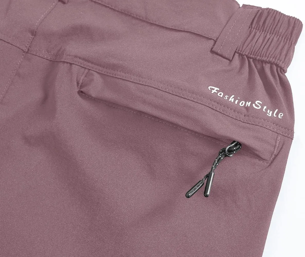 Rdruko Women's Hiking Pants Lightweight Quick Dry Water Resistant Outdoor Travel Fishing Pants with Pockets