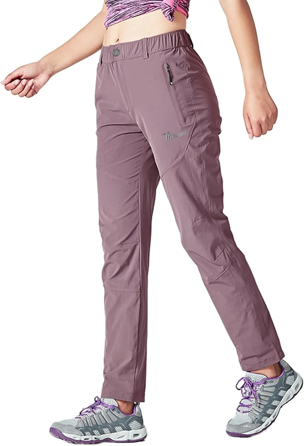 Rdruko Women's Hiking Pants Lightweight Quick Dry Water Resistant Outdoor Travel Fishing Pants with Pockets