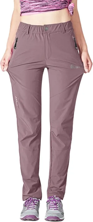 Rdruko Women's Hiking Pants Lightweight Quick Dry Water Resistant Outdoor Travel Fishing Pants with Pockets
