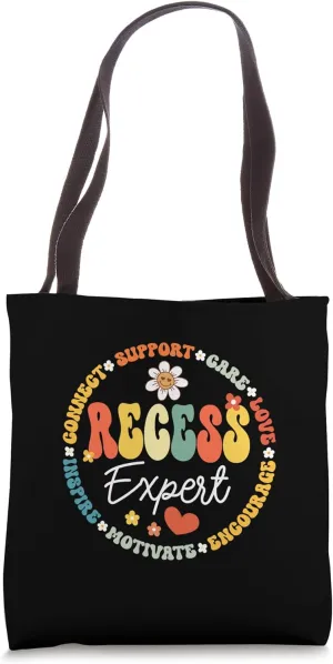 Recess Expert Squad Teachers Students Monitor Back to School Tote Bag