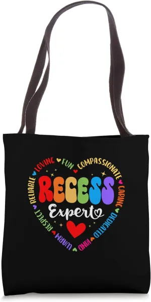 Recess Expert Squad Teachers Students Monitor Back to School Tote Bag