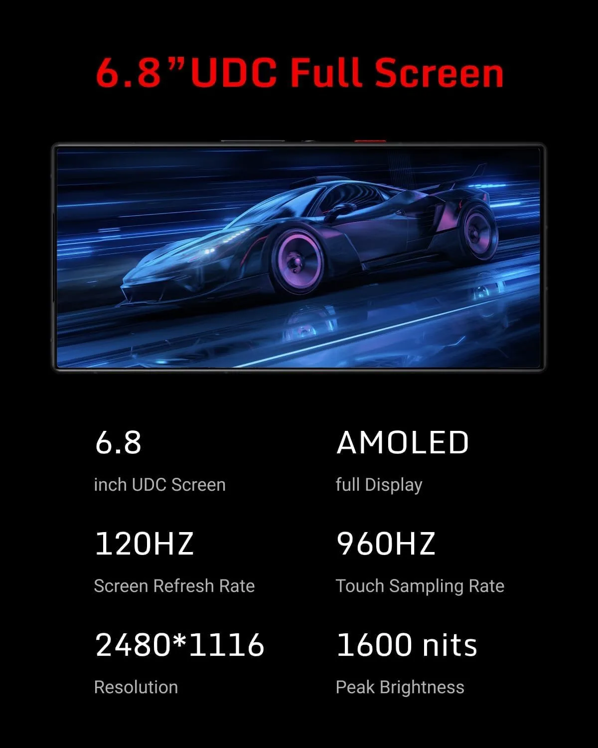 REDMAGIC 9S Pro 120Hz Gaming Phone, 5G Android Smartphone, 12GB RAM 256GB ROM, Snapdragon 8 Gen 3, 6.8" AMOLED Full Screen, FHD , 50MP Camera, Dual-Sim, Unlocked Mobile Phone White