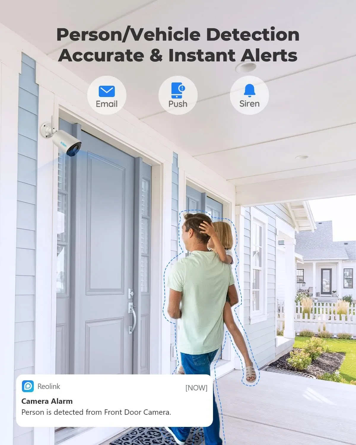 REOLINK 2K Security Camera Wireless Outdoor, 3MP Solar/Battery Powered Cameras for Home Security, Infrared Night Vision, 2.4GHz WiFi, Local Storage, AI Detection, No Subscription, Argus Eco-White