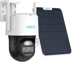 REOLINK Security Cameras Wireless Outdoor, Pan Tilt, Auto Tracking, 6X Hybrid Zoom, Solar Powered with 2K Color Night Vision, 2.4/5GHz WiFi, Local Storage, Home Hub Compatible, Trackmix Solar Panel