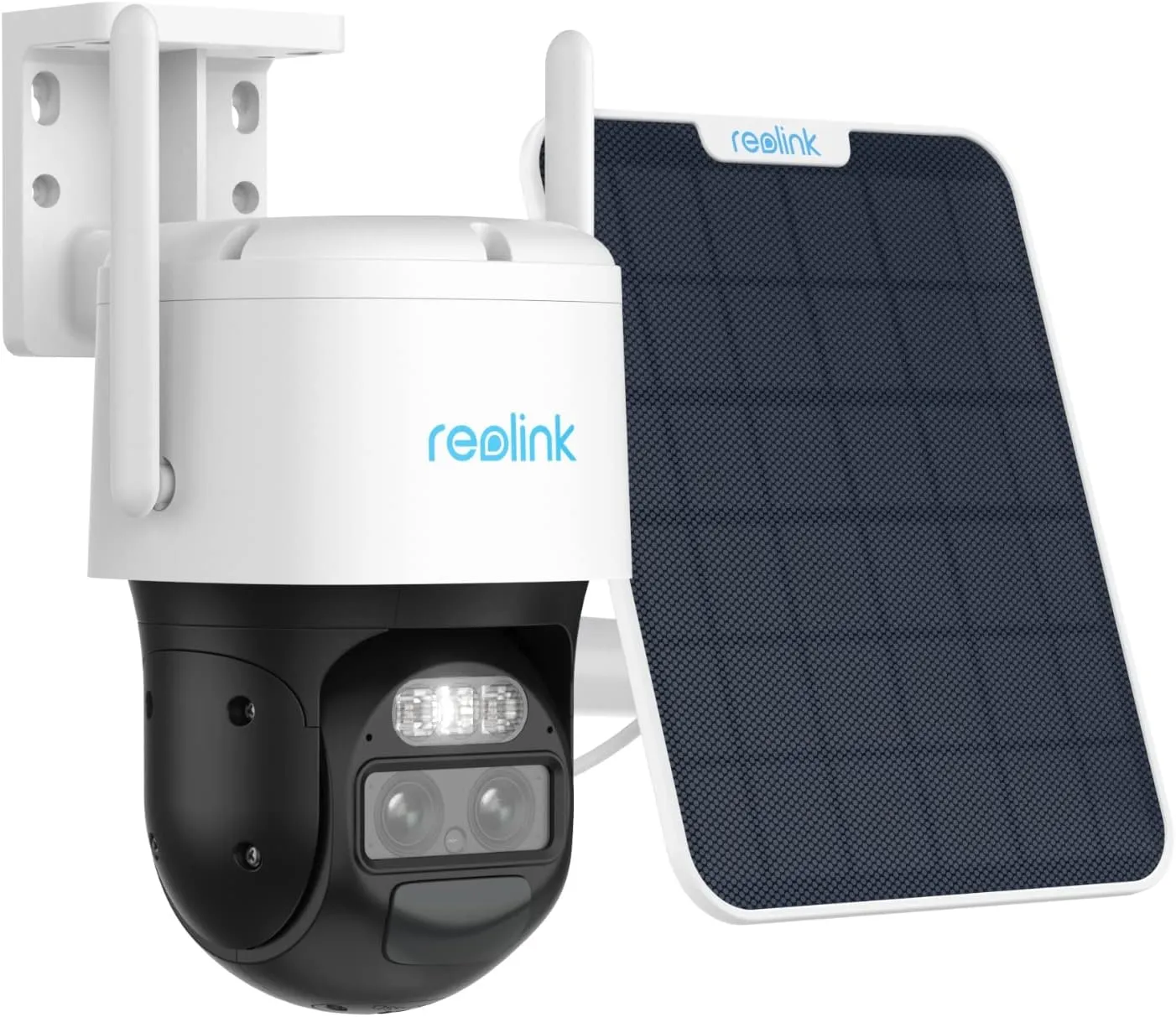 REOLINK Security Cameras Wireless Outdoor, Pan Tilt, Auto Tracking, 6X Hybrid Zoom, Solar Powered with 2K Color Night Vision, 2.4/5GHz WiFi, Local Storage, Home Hub Compatible, Trackmix Solar Panel