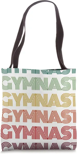Retro GYMNAST Gymnastics Tumbling Tumble Flipping Vault Team Tote Bag