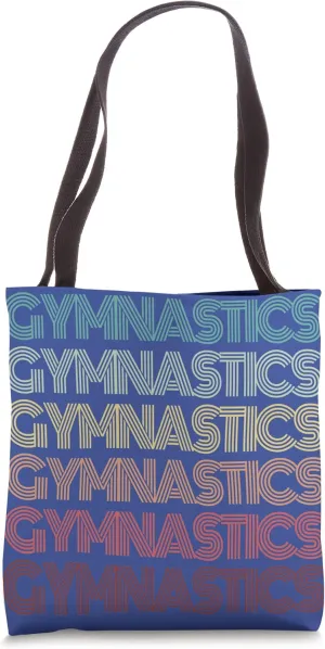 Retro GYMNASTICS Tumbling Flipping Gymnast Tumble Vault Team Tote Bag