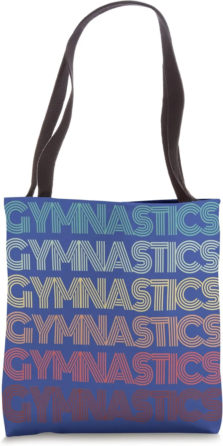 Retro GYMNASTICS Tumbling Flipping Gymnast Tumble Vault Team Tote Bag