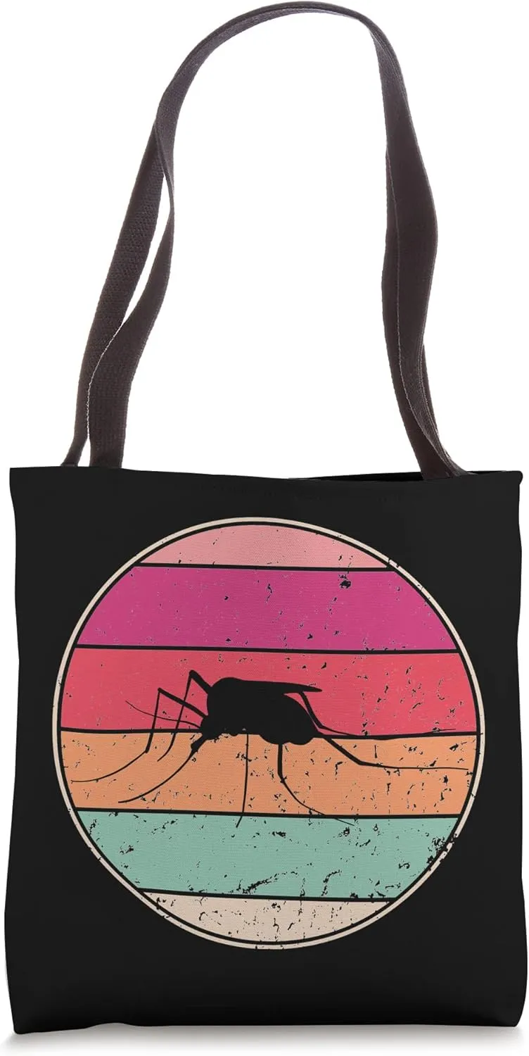 Retro Mosquito Vintage Mosquito Silhouette Mosquito Animal Tote Bag