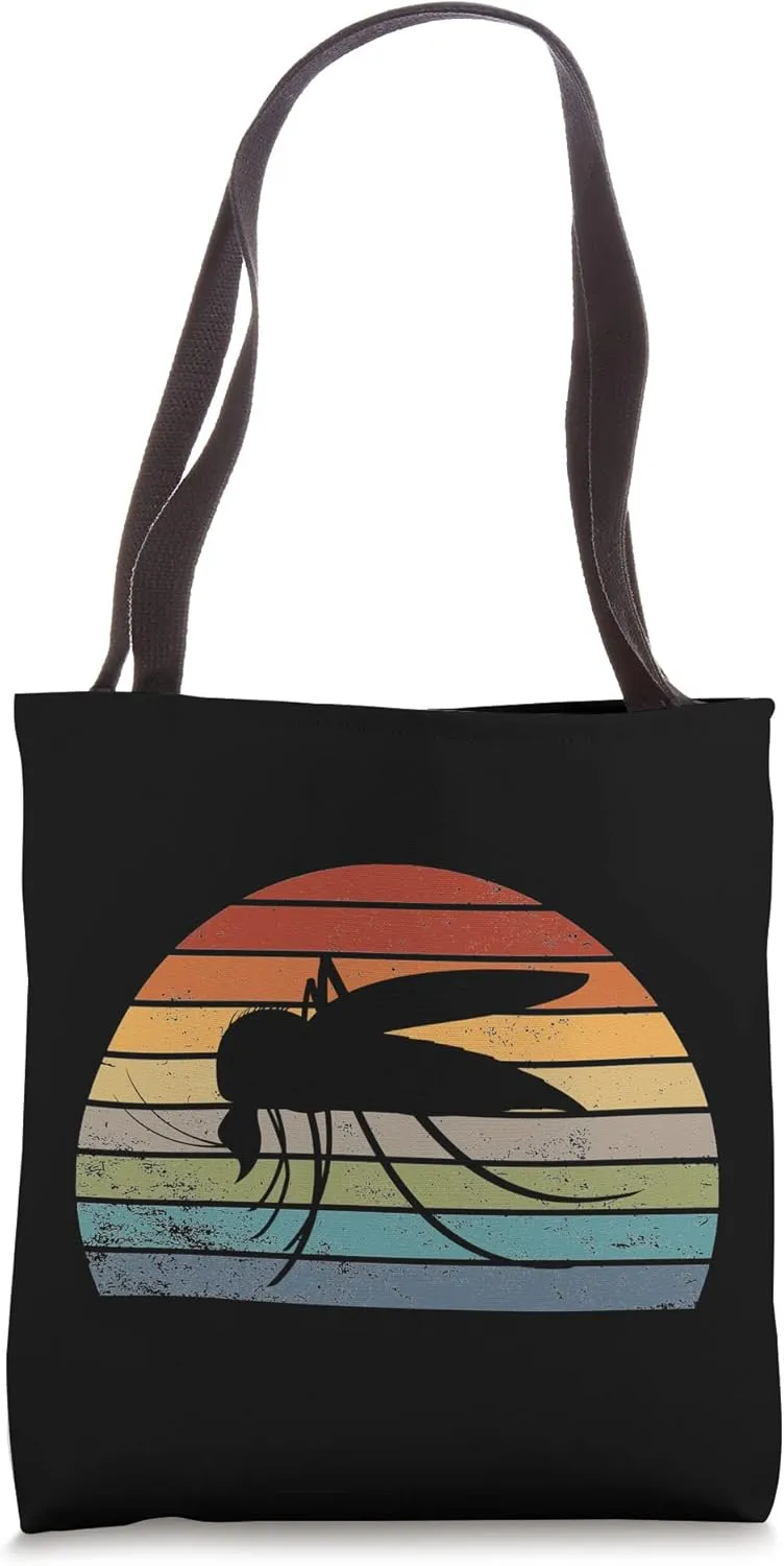 Retro Mosquito Vintage Mosquito Silhouette Mosquito Animal Tote Bag
