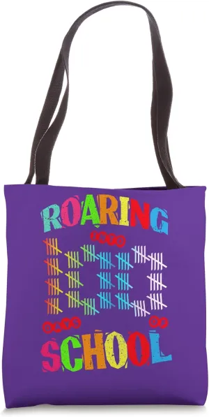 Roaring Into 100 Days Of School Cute Tally Marks For Teacher Tote Bag