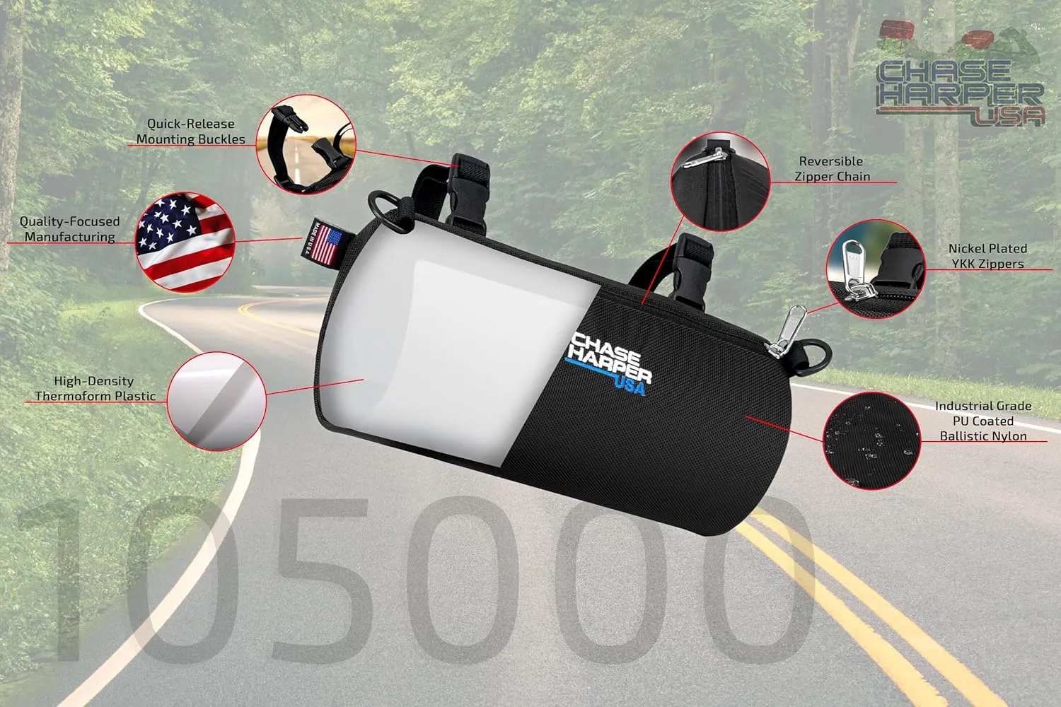 Ruckus Barrel Bag - Highly Durable Industrial Grade Ballistic Nylon Exterior with Strong Thermoplastic Insert 105000BLK