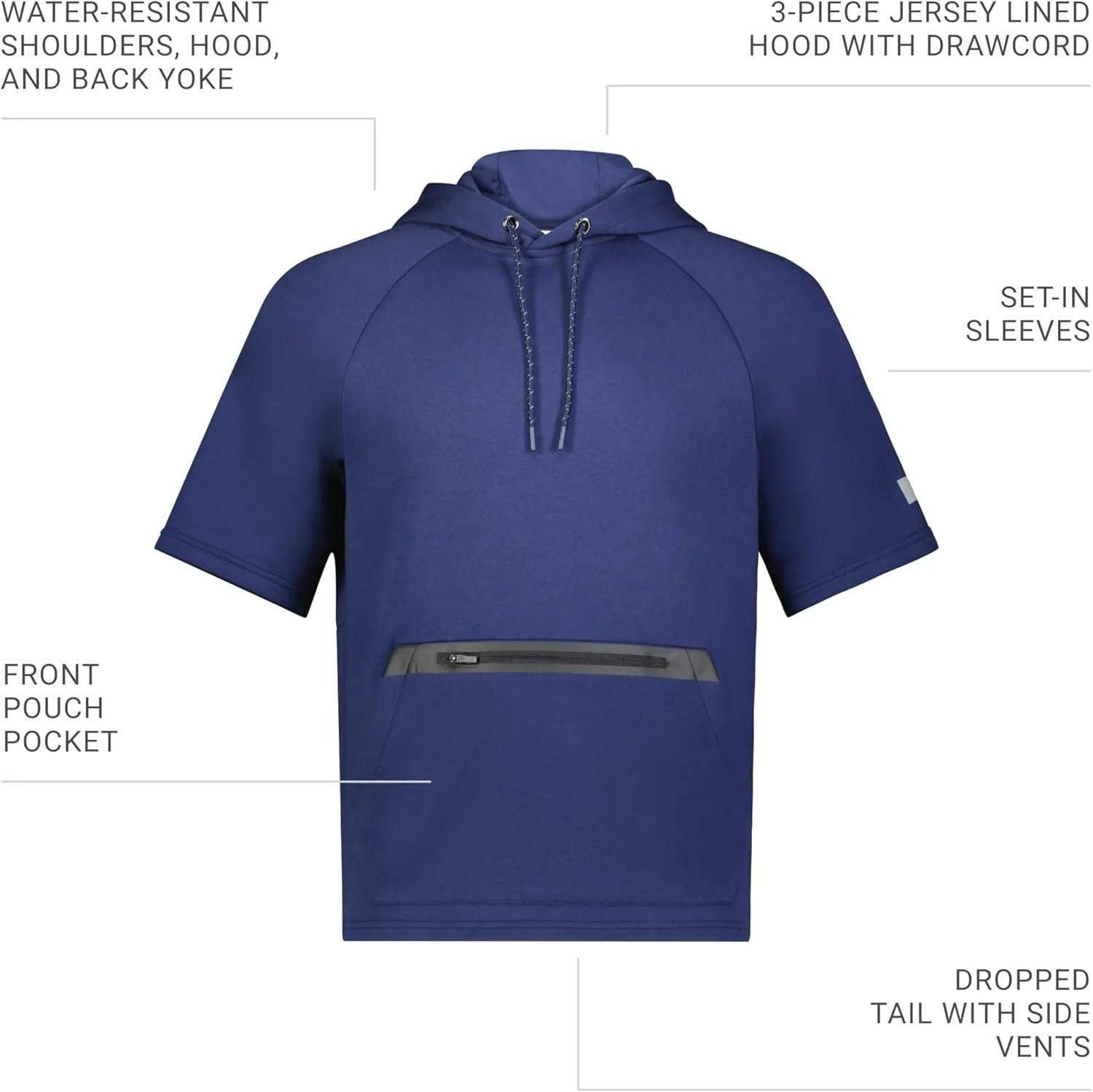 Russell Athletic Legend Tech Fleece Hoodie - Warm, Breathable Cage Jacket with Pocket - Outdoor & Everyday Comfort!