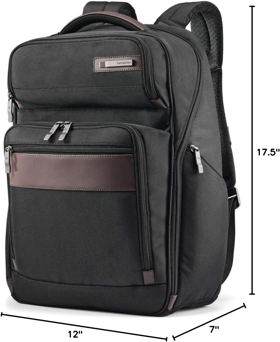 Samsonite Kombi Business Backpack – Ballistic Nylon, 15.6” Laptop Compartment, Tablet Pocket, SmartSleeve™, Multi-Pocket Organizer, Padded Straps & Back, Top Handle, Fleece-Lined Accessory Pocket