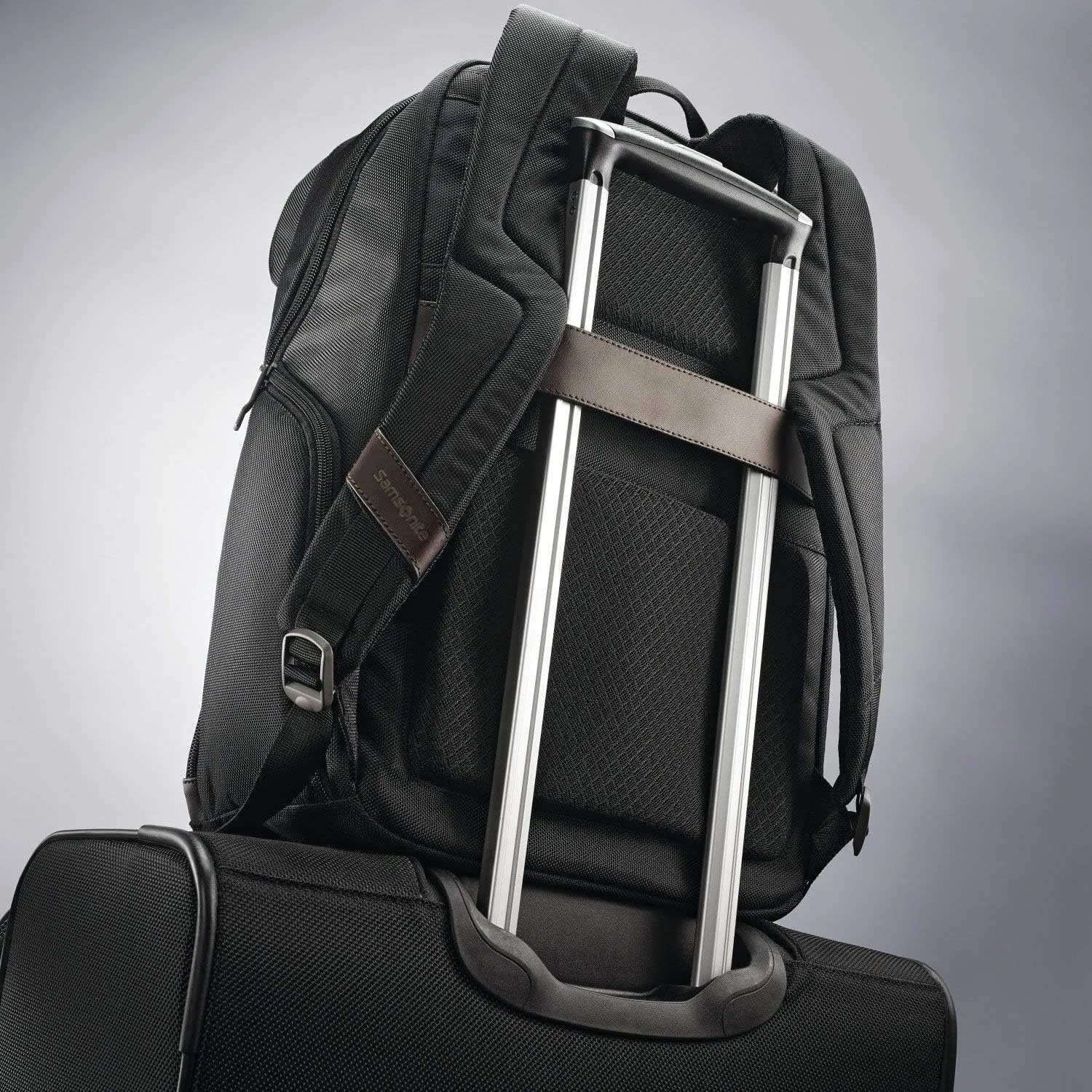Samsonite Kombi Business Backpack – Ballistic Nylon, 15.6” Laptop Compartment, Tablet Pocket, SmartSleeve™, Multi-Pocket Organizer, Padded Straps & Back, Top Handle, Fleece-Lined Accessory Pocket