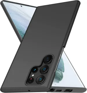 Samsung Galaxy S23 Ultra Case, Slim Hard Back  Phone Cover - Matte Black