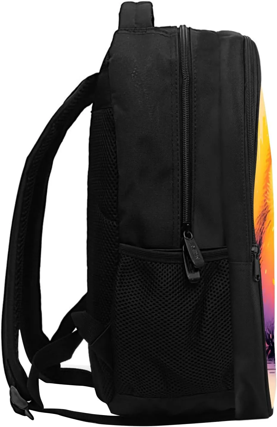 SARA NELL Cute Penguin Backpack Penguin School Book Bag, Elementary Boys Girls School Bag Stylish Casual Daypack, Large Capacity with 2 Main Compartments, 16 Inches, Black White Orange
