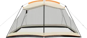 Screen House 13x9 FT 4 Mesh Walls Canopy Tent Camping Gazebo Shelter for 6-8 People Outdoor Party Activities, Khaki