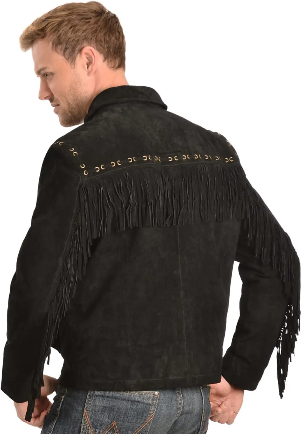 Scully Men's Fringed Suede Leather Short Jacket - 221-409