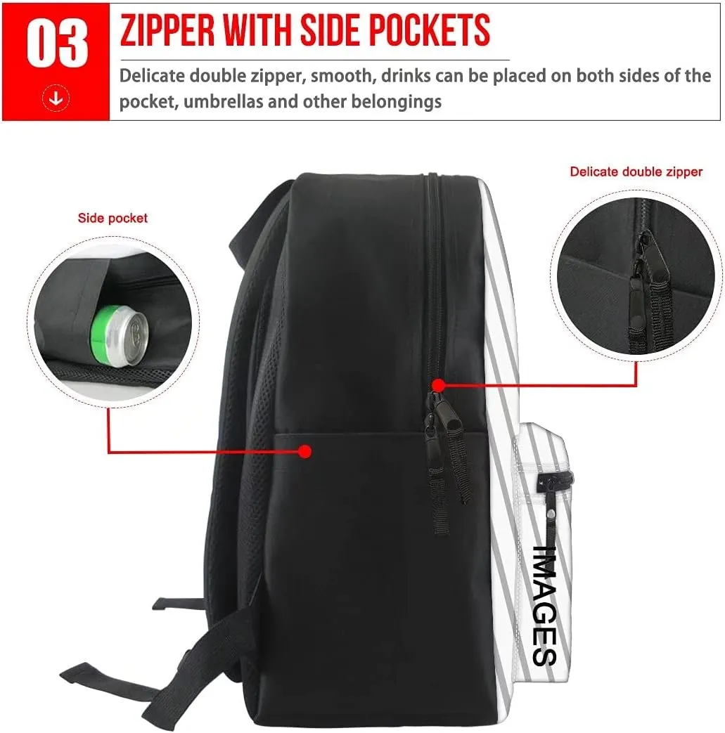 SEANATIVE Lightweight Casual Backpack Aztec Ethnic Print Schoolbag with Reusable Lunch Pouch Pencil Case for Teen Girls Boys