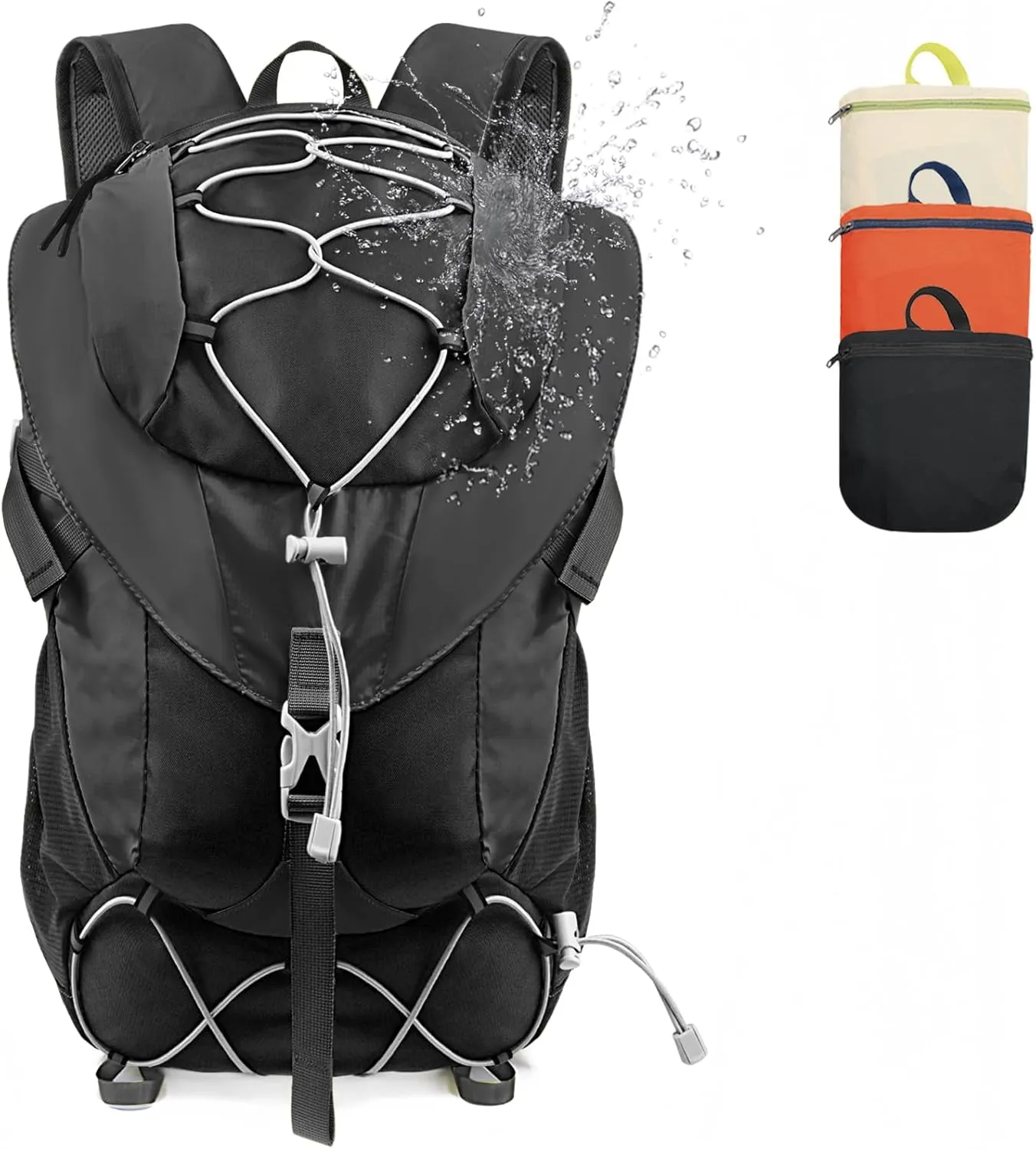 Seektop 20L Waterproof Hiking Backpack - Lightweight Daypack with 8 Pockets & Wet-Dry Compartment for Outdoor Adventures