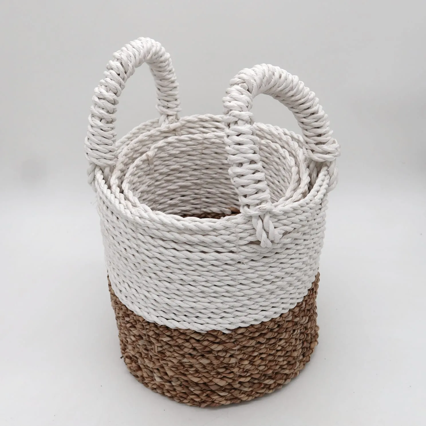 Set of 3 Seagrass Basket Storage Solution