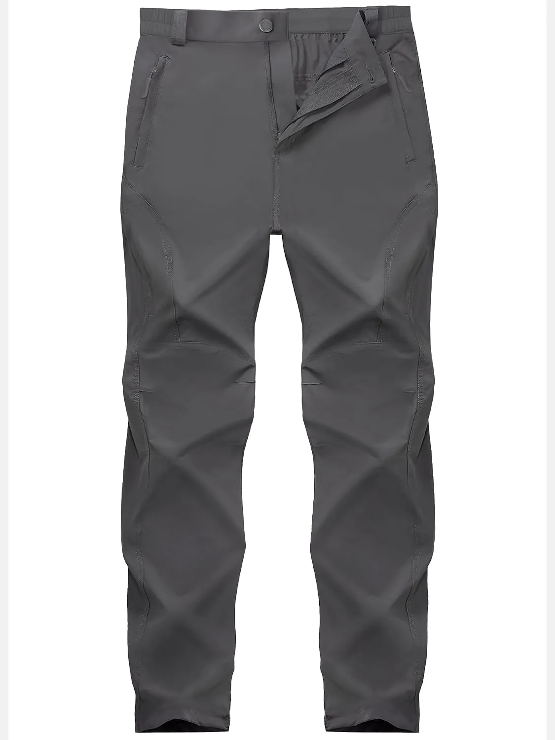 SEVEGO 30"/32"/34"/36" Inseam Men's Tall Hiking Pants Quick Dry Outdoor Waterproof Fishing Cargo Pants with Belt 5 Pockets