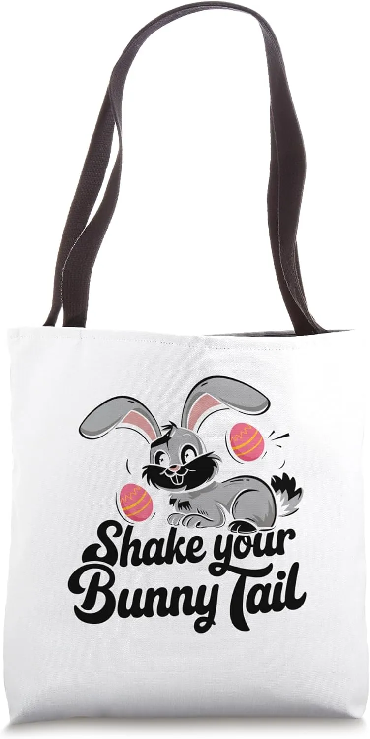 Shake Your Bunny Tail Easter Day Egg Chocolate Hunting Tote Bag