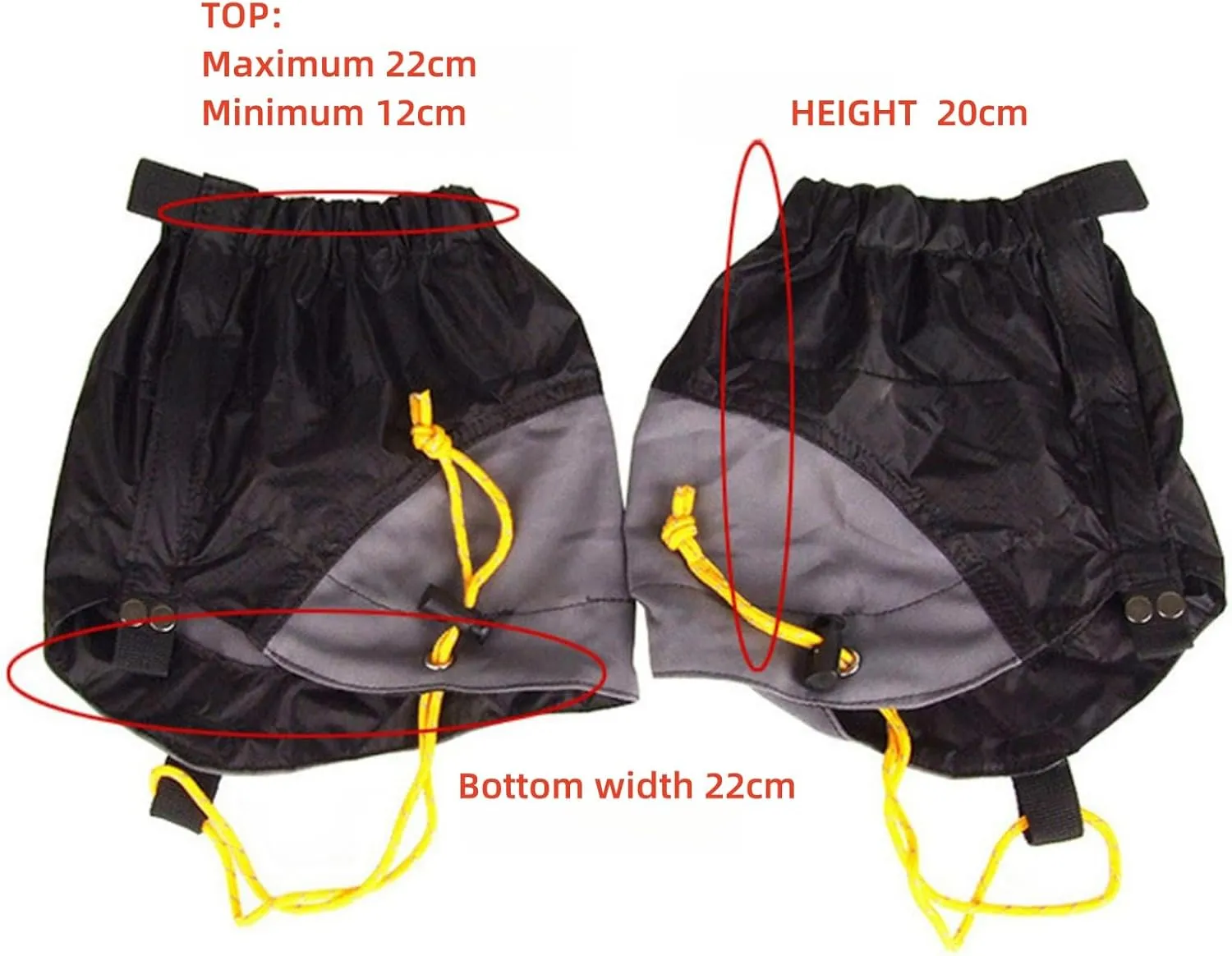 Short Leg Gaiters,Shoe Covers,Hiking Gaiters,Lightweight and Adjustable, Available in All Seasons,Waterproof,for Men and Women Hiking, Mountaineering,Walking, Hunting