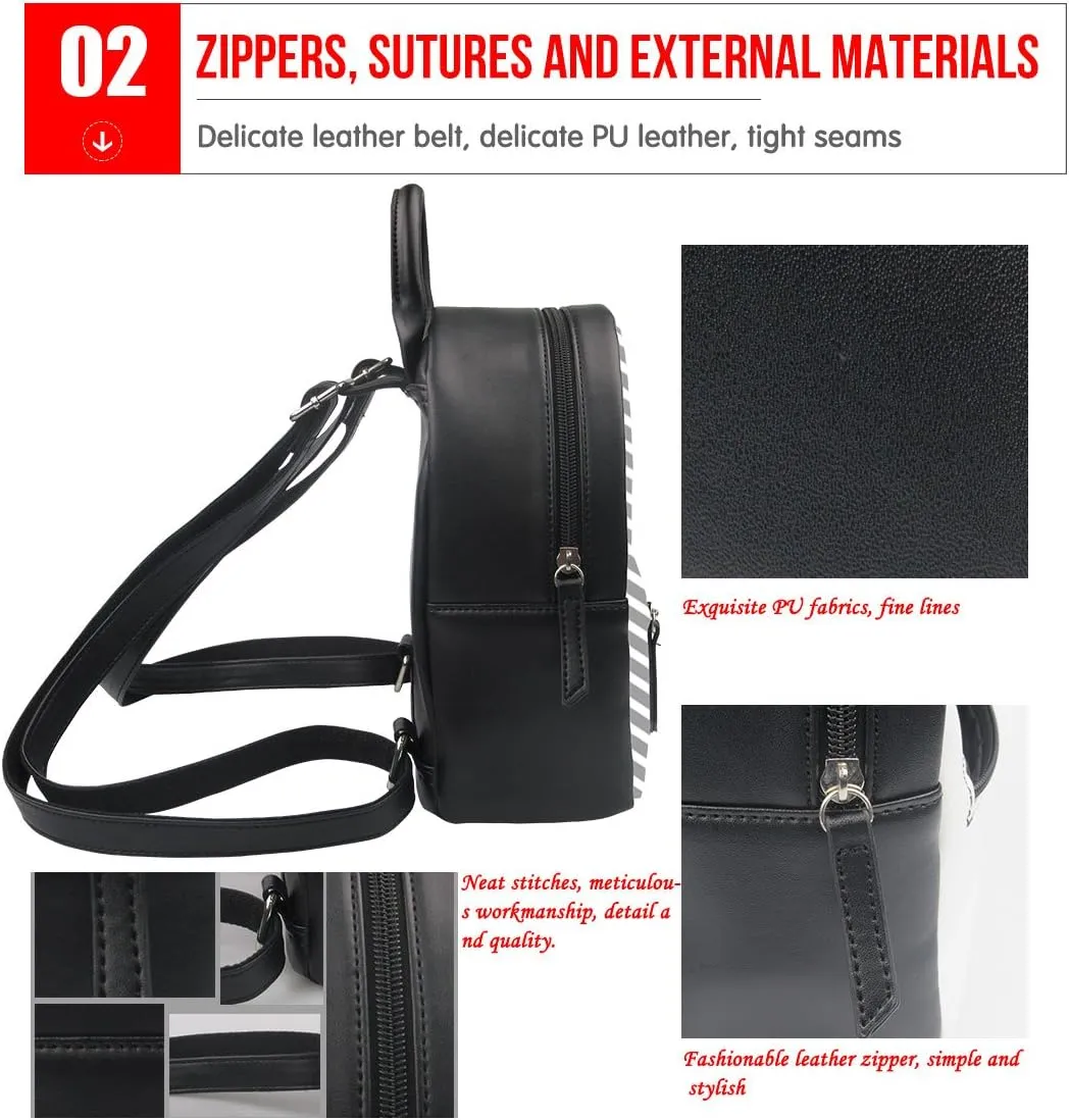 Showudesigns Custom Mini Backpack Purse for Women Men Daypack Wallets Teenager Back Pack Personalized Shoulder Bag Add Your Image Text Logo Small Leather Shoulder Bag 2 Pack
