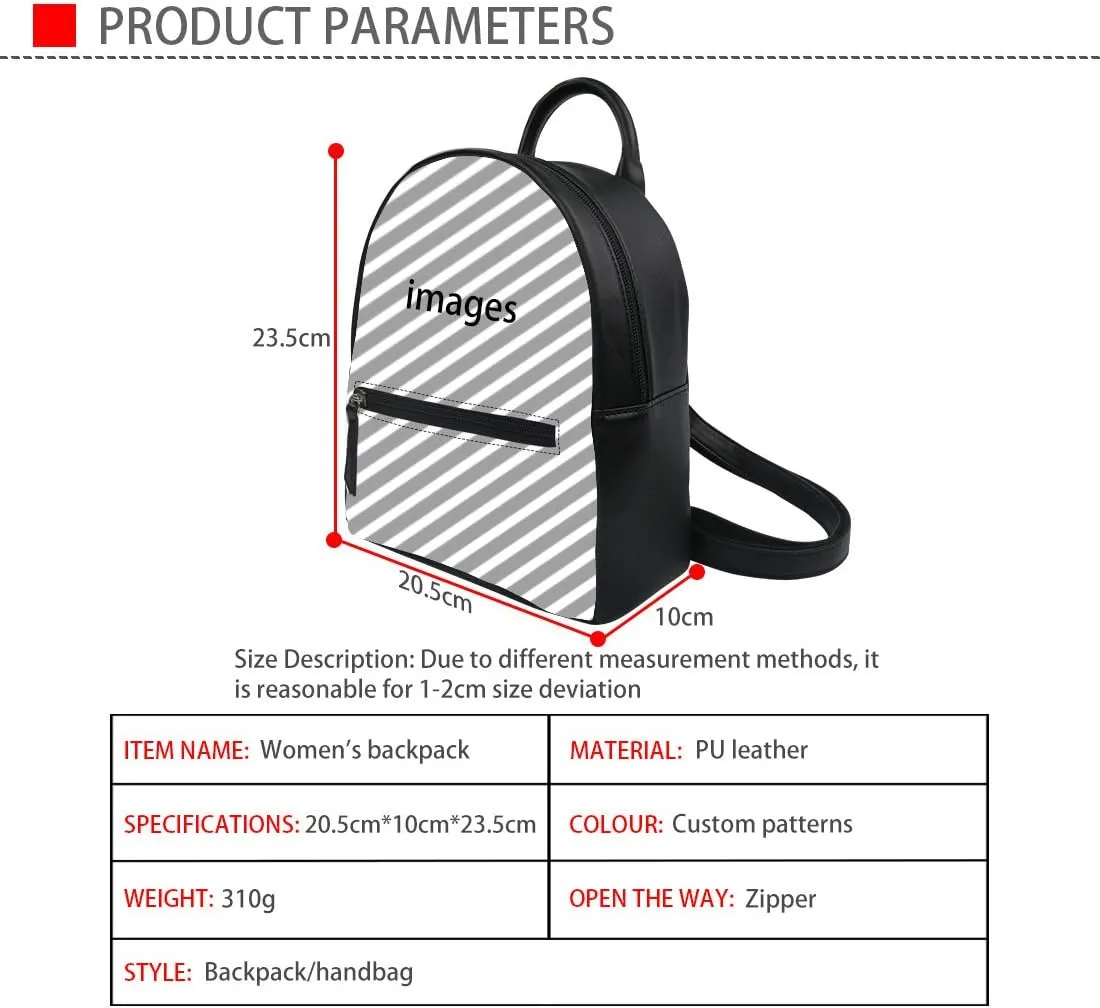 Showudesigns Mushroom Night Backpack Purse for Women Leather Shoulder Bags Casual Daypack Tote Bag for Teen Girls Rucksack for Work Hiking Travel Daily Use