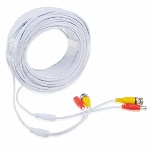 SLLEA White 150ft BNC Extension Cable Replacement for Q-See QM9901B 1000TVL Bullet Security Camera